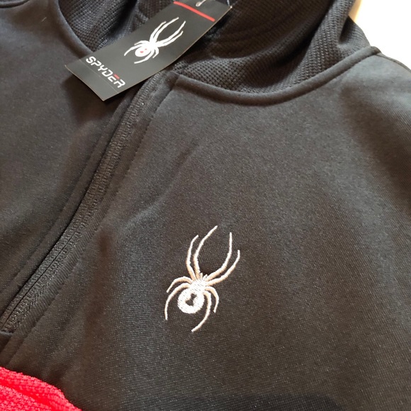 NWT Spyder 1/4 Zip Pullover Jacket With Hoodie - Picture 4 of 5